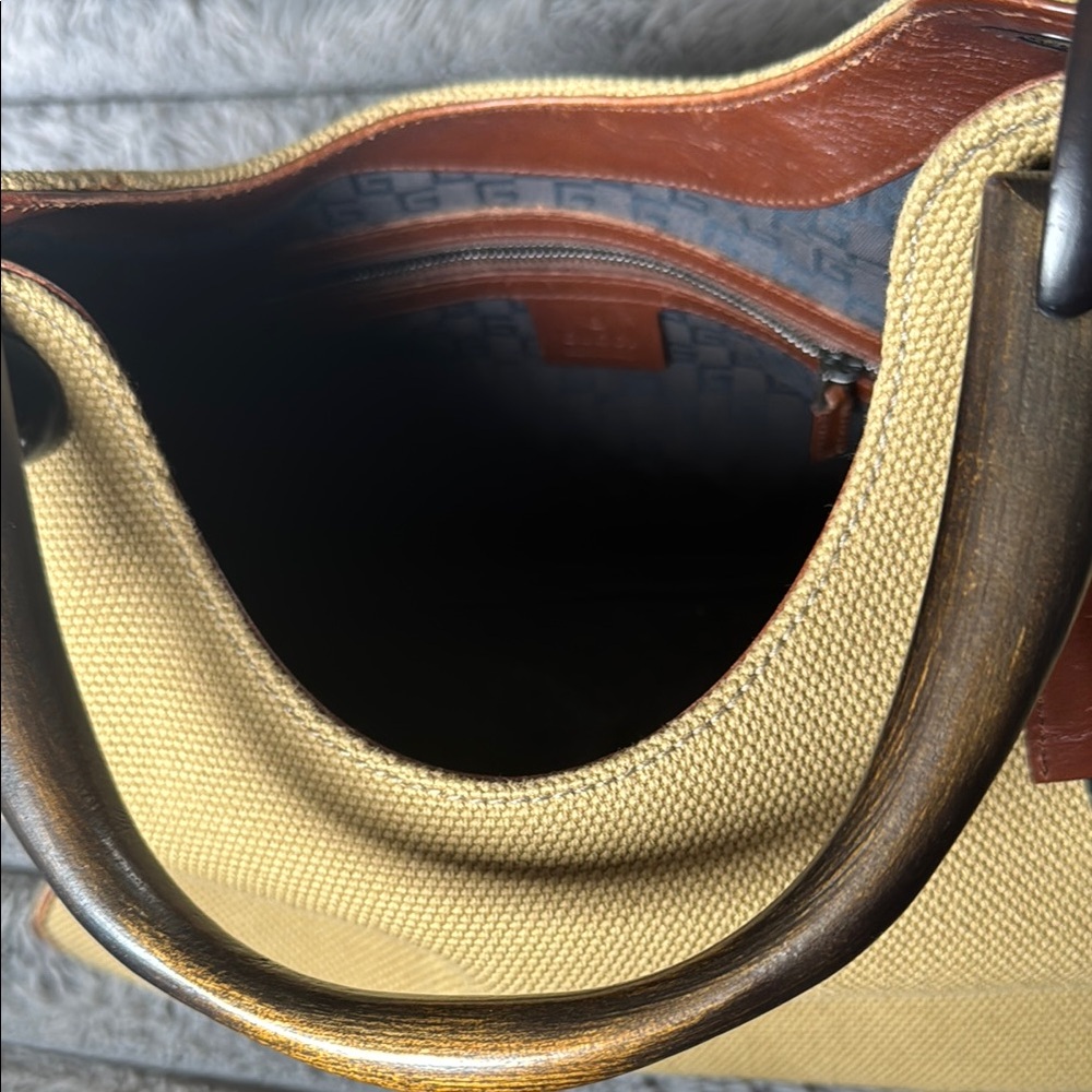 Gucci Yellow Canvas Top Handle handbag - Picture 7 of 12